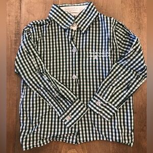 Green Checkered Kids Shirt